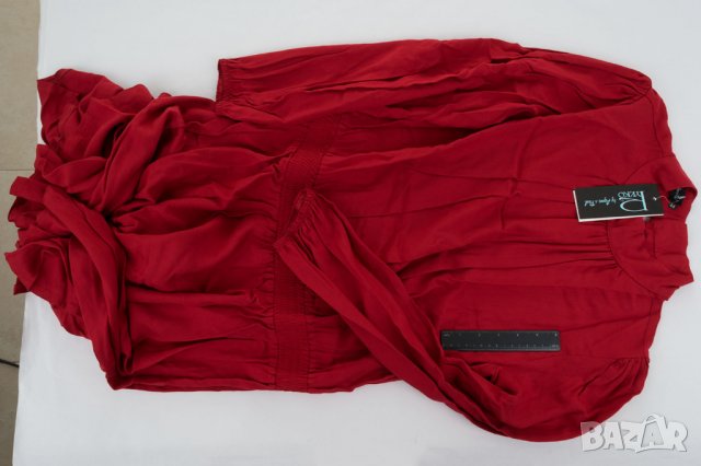 Червена клоширана рокля марка Rylko by Agnes & Paul - 2XL, снимка 3 - Рокли - 33224861