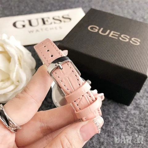 Дамски ръчен часовник Guess с кожена верижка, снимка 10 - Дамски - 52220987