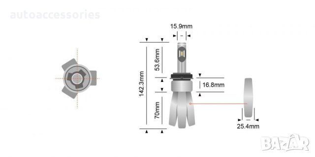 300004986 Диодни LED крушки за фарове Н7,Н1,Н4,Н11 DC12-24V 60W 3600LM, снимка 15 - Аксесоари и консумативи - 33538407