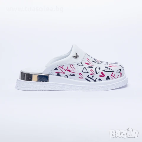 Анатомични чехли от естествена кожа с принт | Марка Tuasolea, снимка 1