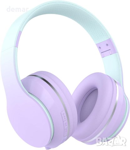 Bluetooth 5.1 безжични детски слушалки сгъваеми,розови и лилави, снимка 2 - Безжични слушалки - 43759784
