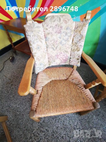 Масивна масичка със столове , снимка 2 - Столове - 43032378