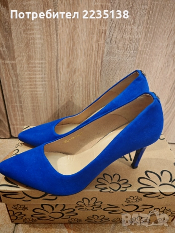 Дамски обувки от естествен велур, снимка 2 - Дамски обувки на ток - 52879443