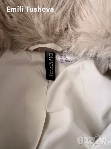 Яке от габардин с пухкава яка, снимка 8 - Якета - 50290466