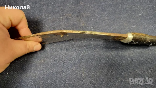 Стар нож кукри с кания, снимка 5 - Антикварни и старинни предмети - 48382369