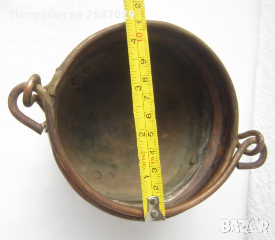 3 бр менчета и японски чайник, менче бакър съд метал, снимка 11 - Антикварни и старинни предмети - 28924399