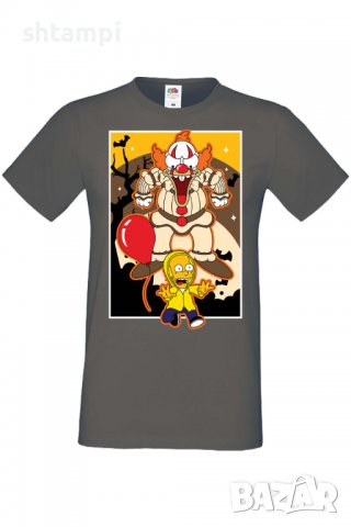 Мъжка тениска The Simpsons Krusty The Clown Pennywise 01,Halloween,Хелоуин,Празник,Забавление,Изнена, снимка 8 - Тениски - 38136483