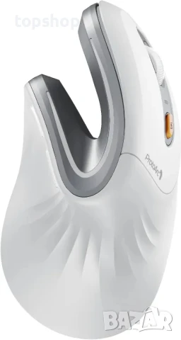 НОВА ергономична безжична мишка ProtoArc, EM11 NL, 2,4 GHz за Windows, Mac OS, бяла