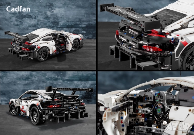 Запечатано LEGO Technic Porsche 911 RSR 42096, 1580 части, снимка 4 - Конструктори - 52438235