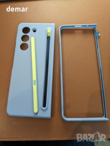 Калъф + Slim S Pen за Galaxy Z Fold 5, 2 накрайника (ледено синьо), снимка 8 - Калъфи, кейсове - 43169554