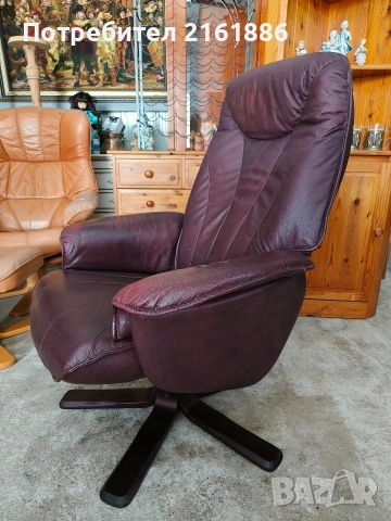 4007 Relax кресло от естествена кожа , снимка 3 - Дивани и мека мебел - 53596251
