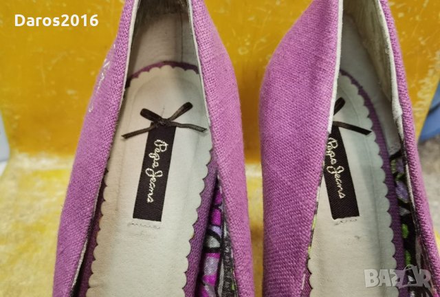 Страхотни дамски обувки Pepe Jeans 39 номер, снимка 3 - Дамски обувки на ток - 34967184