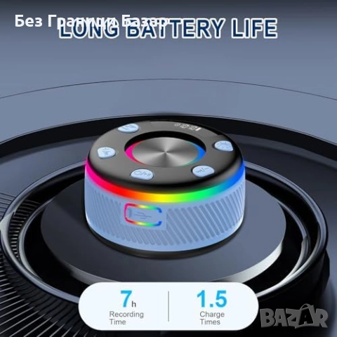 Нов Bluetooth 5.3 водоустойчив високоговорител с RGB и FM радио за баня музика, снимка 5 - Bluetooth тонколони - 52507983