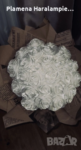 ръчноизработени букети от сатенени ленти , снимка 7 - Изкуствени цветя - 53329194
