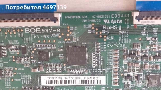 T-CON BOARD /ТИКОНИ/ ПЛАТКИ ПАНГЮРИЩЕ-1.13 /HV430FHB-GOA- 47-6021331/32T42-COK CTRL BD/.HV320FHB-N00, снимка 2 - Части и Платки - 53103600