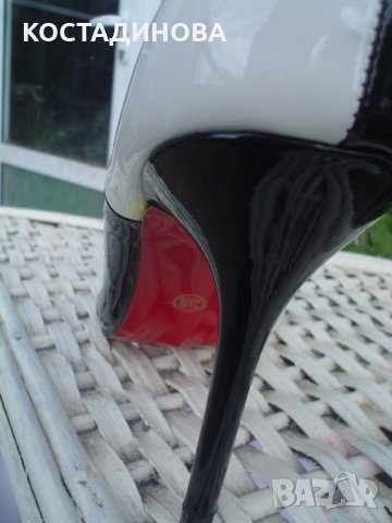 обувки бяло и черно, снимка 2 - Дамски обувки на ток - 32689320