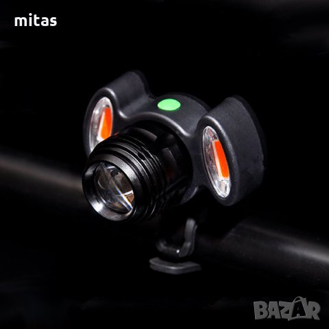 Водоустойчив LED фар за велосипед с три светлини и ръчен фокус, снимка 3 - Аксесоари за велосипеди - 27236841