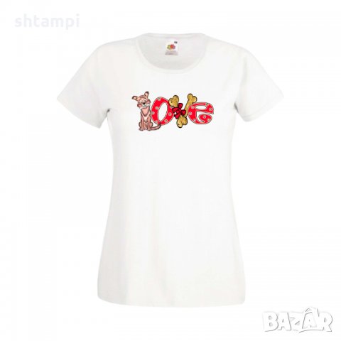 Дамска тениска Свети Валентин Dog Love 2, снимка 6 - Тениски - 35646978