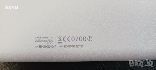 Таблет Odys Space 10 Pro +3G Micro-SIM CARD SLOT, 10.1" за части, Android 5.1 Lollipop, Бял, снимка 2 - Таблети - 43130793