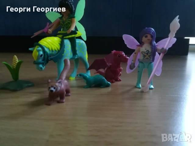 Playmobil, 4 комплекта Еднорог, Кон, Драконче, щъркели и Феи, снимка 5 - Образователни игри - 51230256