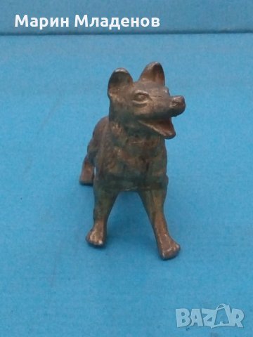 Статуетка бронз-немска овчарка, снимка 2 - Антикварни и старинни предмети - 27845747