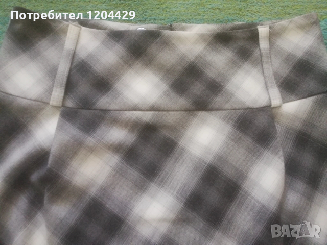 Елегантна пола на MEXX в сиво-черно каре, снимка 3 - Поли - 51523263