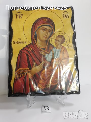 Голяма икона на Пресвета Майка Богородица Закрилница - Модел В - ръчна изработка ., снимка 6 - Икони - 37628772
