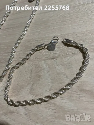 Синджир и Гривна - сребърни, снимка 2 - Гривни - 48467172
