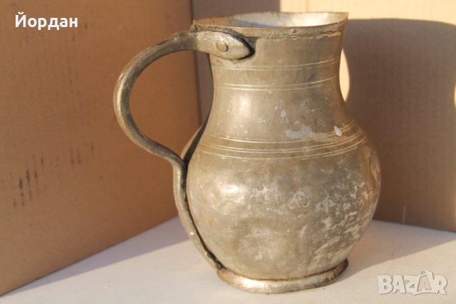 Стара медна кана от 19-ти век, снимка 3 - Антикварни и старинни предмети - 43534018