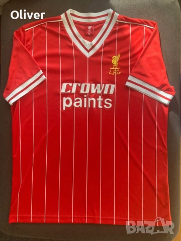Футболна тениска_ Liverpool_Retro 1982 Crown Paints