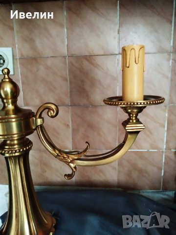 барокова настолна лампа тип свещник, снимка 4 - Настолни лампи - 27017989