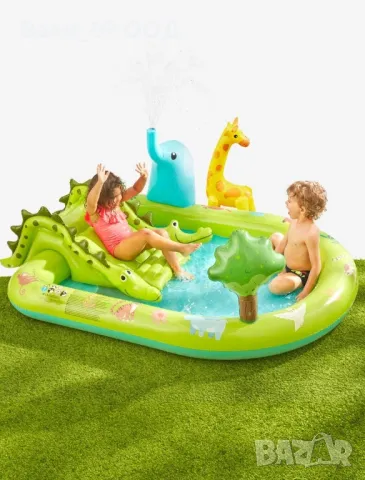 Детски басейн с пързалка и пръскалка, снимка 2 - Басейни и аксесоари - 50416057