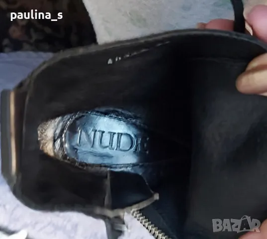 "NUDE" leather boots / Байкър форт дамски боти от естествена кожа , снимка 10 - Дамски боти - 49050425