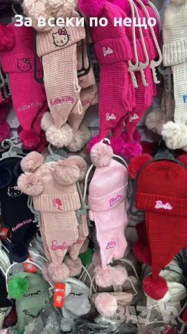 Комплект детски шал и шапка Batman🔝Barbie🔝Hello Kitty Код Happy Kids_A17, снимка 3 - Шапки, шалове и ръкавици - 48006574