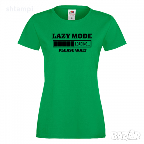 Дамска тениска,Lazy Mode Loading,Loading,Please wait,батерия,Изненада,Подарък, снимка 6 - Тениски - 36422069
