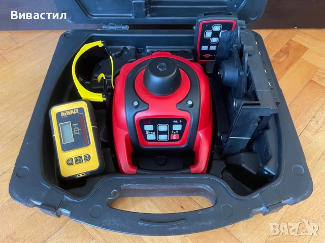 Wurth RL-3 Самонивелиращ ротационен лазерен нивелир с приемник и дистанционно X Y ос
