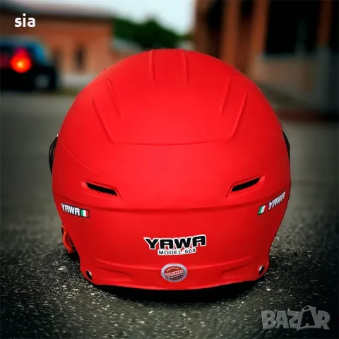 Каска за мотор, скутер С Визьор - Червено, снимка 4 - Аксесоари и консумативи - 49097116