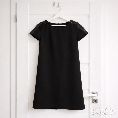 Черна елегантна рокля с пайети – S/M 