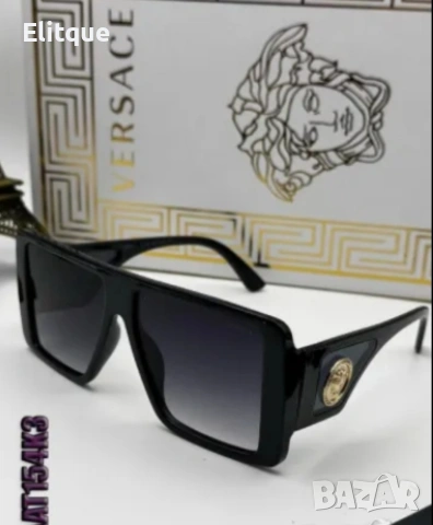 Слънчеви очила Versace с черен обикновен калъф и ув защита , снимка 11 - Слънчеви и диоптрични очила - 53587446