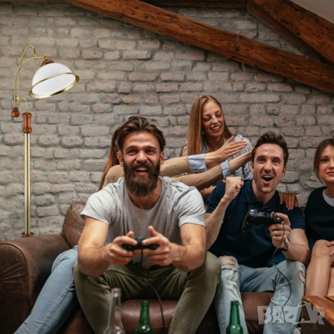 Стояща Лампа със Стъклен Абажур 166см Relaxdays GmbH Art. 10018993 за Хол, Спалня, E27 40W!, снимка 5 - Настолни лампи - 52132491