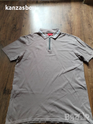 hugo dolmar 213 zip polo - страхотна мъжка тениска SLIM FIT КАТО НОВА ХЛ, снимка 4 - Тениски - 51500955