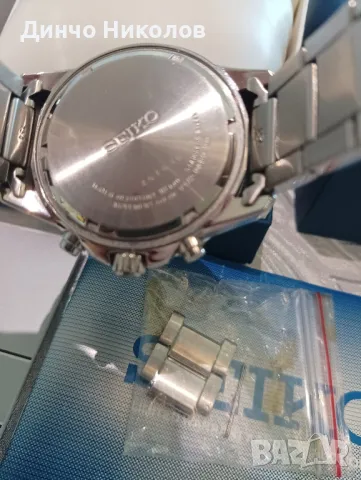 Seiko Men's Solar Chronograph alarm watch , снимка 4 - Мъжки - 47424902