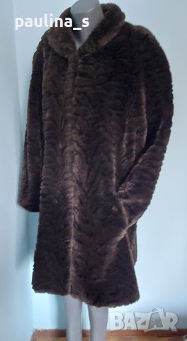 Германско палто с косъм е животински принт / голям размер , снимка 7 - Палта, манта - 43758993