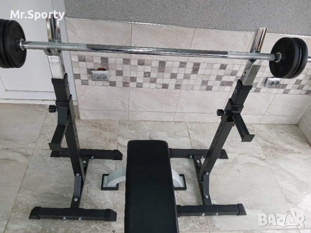 Лежанка с лост и тежести, снимка 11 - Фитнес уреди - 52185105