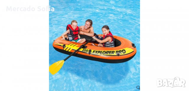 Двуместна лодка - Intex, оранжев, снимка 2 - Водни спортове - 33447631