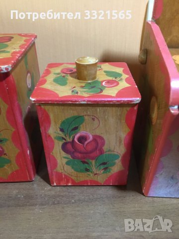 Ретро дървени кутии за подправки, снимка 4 - Други ценни предмети - 38341286