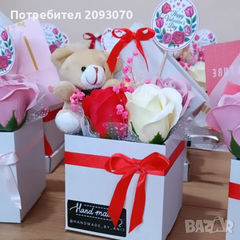 Кутия със сапунени рози, снимка 2 - Подаръци за жени - 53209377