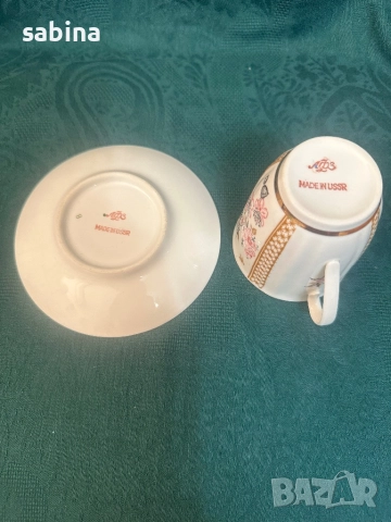 Костен порцелан на ЛФЗ Ломоносов, снимка 4 - Сервизи - 52671662