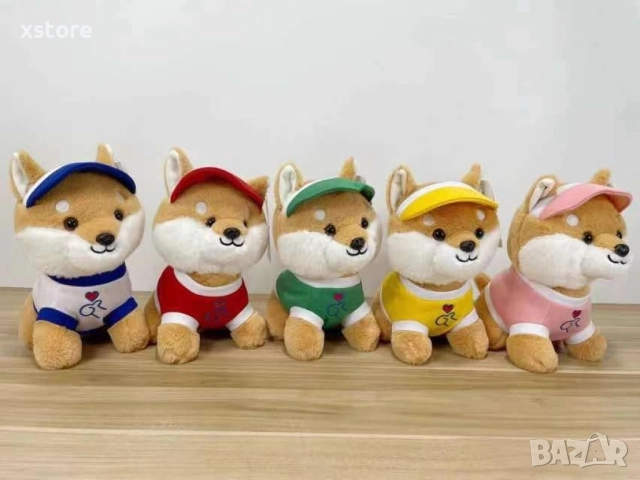Мека плюшена играчка К у ч е К о р г и с шапка и тениска в различни цветове 30см, снимка 3 - Плюшени играчки - 52740571
