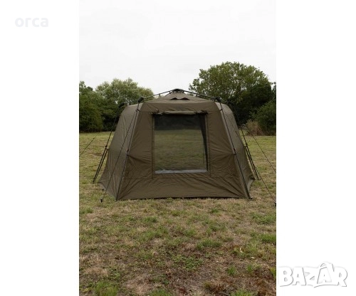 Заслон Fox EOS Social Shelter XL – просторна шатра за риболов и къмпинг, снимка 3 - Екипировка - 51977534
